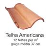Telha Americana (12 Telhas p/m2 - Galga Méida 35cm)