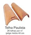 Telha Paulista (26 Telhas p/m2 - Galga Méida 40cm)
