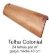 Telha Colonial (24 Telhas p/m2 - Galga Méida 40cm)